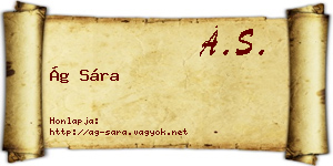 Ág Sára névjegykártya